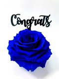 CONGRATULATIONS stand with BLUE FOREVER ROSE