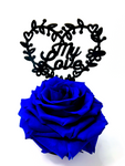 MY LOVE stand with BLUE FOREVER ROSE