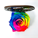 BEST MUM stand with MULTICOLOUR FOREVER ROSE
