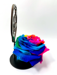 BEST MUM stand with MULTICOLOUR FOREVER ROSE