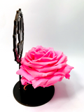 I LOVE U MUM stand with PINK FOREVER ROSE