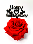 HAPPY ANNIVERSARY stand with RED FOREVER ROSE