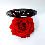 HAPPY BIRTHDAY stand with RED FOREVER ROSE