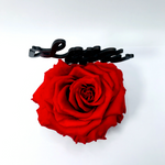 I LOVE YOU stand with RED FOREVER ROSE