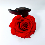 STANDING ANGEL stand with RED FOREVER ROSE
