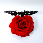 THINKING OF YOU stand with RED FOREVER ROSE