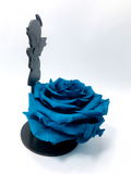 BABY ANGEL stand with TURQUOISE FOREVER ROSE