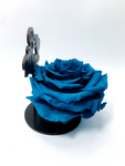 BE MINE stand with TURQUOISE FOREVER ROSE