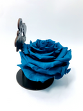 BE MINE stand with TURQUOISE FOREVER ROSE