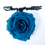 CONGRATULATIONS stand with TURQUOISE FOREVER ROSE