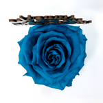 HAPPY ANNIVERSARY stand with TURQUOISE FOREVER ROSE