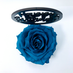 HAPPY BIRTHDAY stand with TURQUOISE FOREVER ROSE