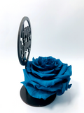HAPPY BIRTHDAY stand with TURQUOISE FOREVER ROSE