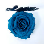 I LOVE YOU stand with TURQUOISE FOREVER ROSE