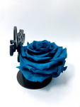 I LOVE YOU stand with TURQUOISE FOREVER ROSE