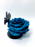 I LOVE YOU stand with TURQUOISE FOREVER ROSE