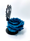 MY LOVE stand with TURQUOISE FOREVER ROSE