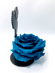 STANDING ANGEL stand with TURQUOISE FOREVER ROSE