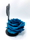 STANDING ANGEL stand with TURQUOISE FOREVER ROSE