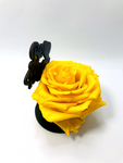 BE MINE stand with YELLOW FOREVER ROSE