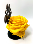 BEST MUM EVER stand with YELLOW FOREVER ROSE