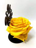BEST MUM EVER stand with YELLOW FOREVER ROSE