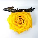 FRIENDS FOREVER stand with YELLOW FOREVER ROSE