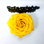 FRIENDSHIP stand with YELLOW FOREVER ROSE