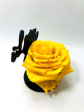 I LOVE YOU stand with YELLOW FOREVER ROSE