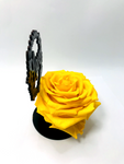 LOVE stand with YELLOW FOREVER ROSE