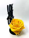 LOVE THAT LASTS stand with YELLOW FOREVER ROSE