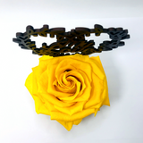 MY LOVE stand with YELLOW FOREVER ROSE