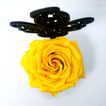 PRAYER ANGEL stand with YELLOW FOREVER ROSE