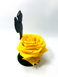 STANDING ANGEL stand with YELLOW FOREVER ROSE