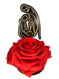 ELEGANT NATIVITY stand with RED FOREVER ROSE